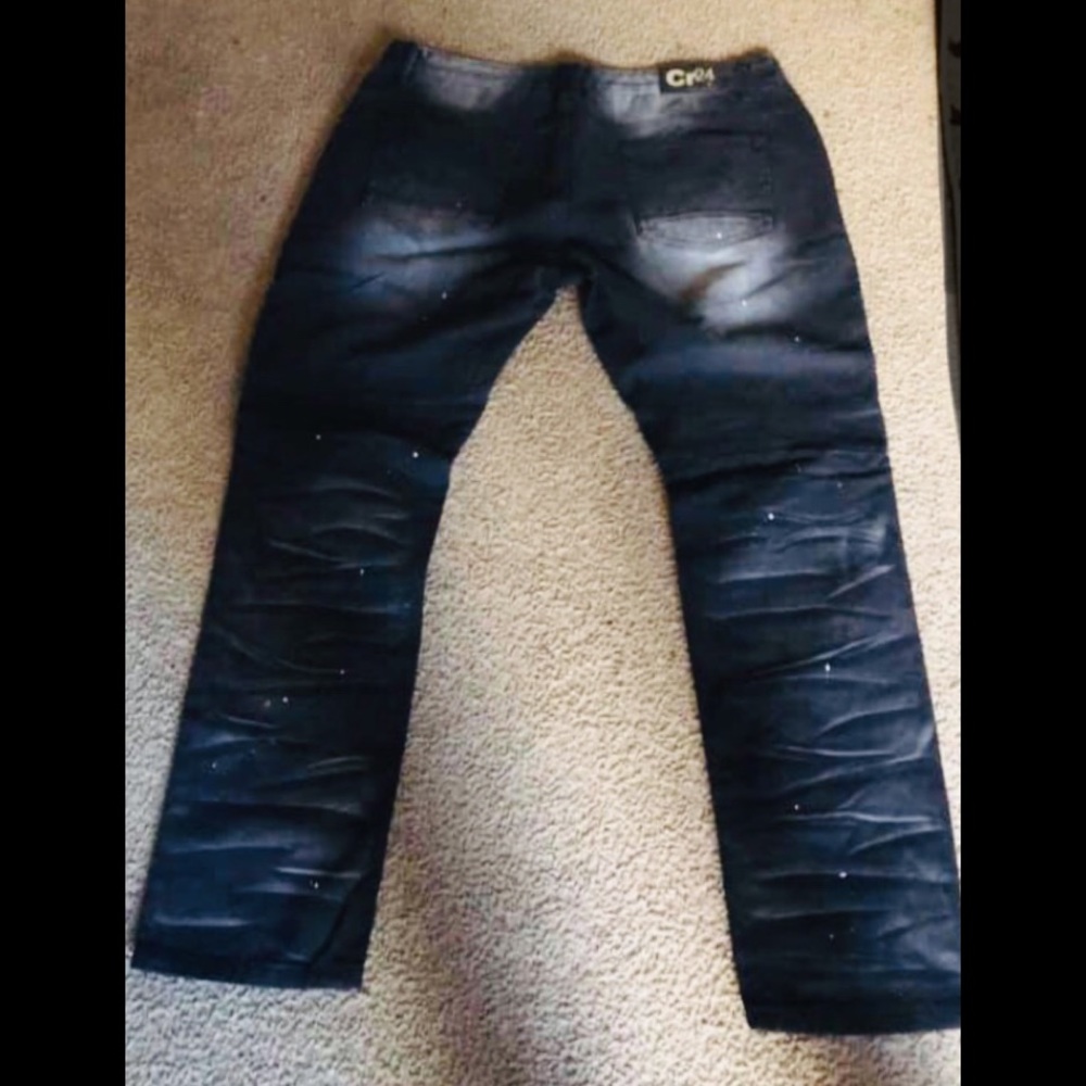 Black denim jeans